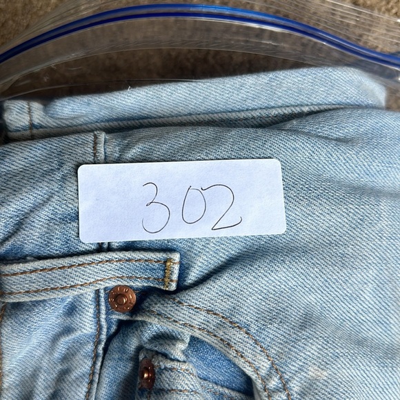 Levi’s Light Blue BALLOON denim pants jeans size 26 100% cotton zip up - Picture 11 of 12